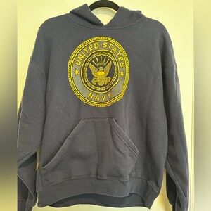 Vintage 90’s Reflective size: large. US Navy Hoodie Logo Sweatshirt.